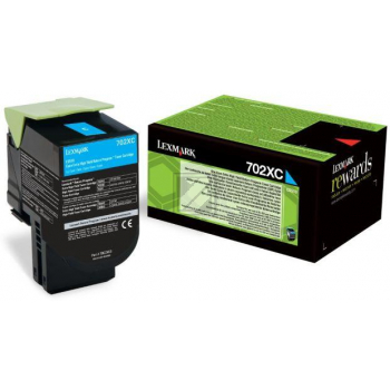 70C2XC0 // 702XC / cyan / original LEXMARK Toner cyan / 70C2XC0 / 4000 S.
