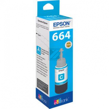 C13T664240 // 664 / cyan / original EPSON Tintenflasche cyan / C13T664240 / 70.00 ml