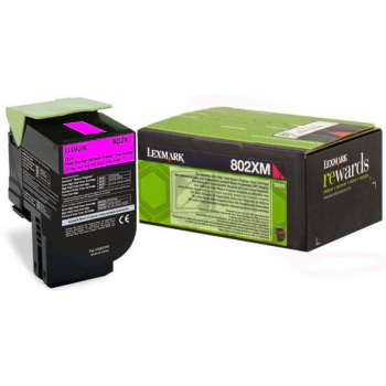 80C2XM0 // 802XM / magenta / original LEXMARK Toner magenta / 80C2XM0 / 4000 S.
