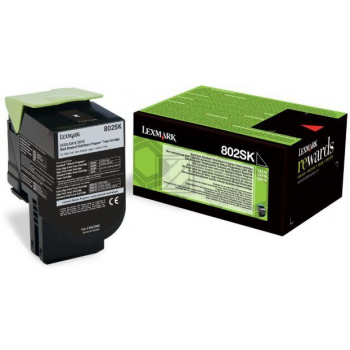 80C2SK0 // 802SK / schwarz / original LEXMARK Toner schwarz / 80C2SK0 / 2500 S.