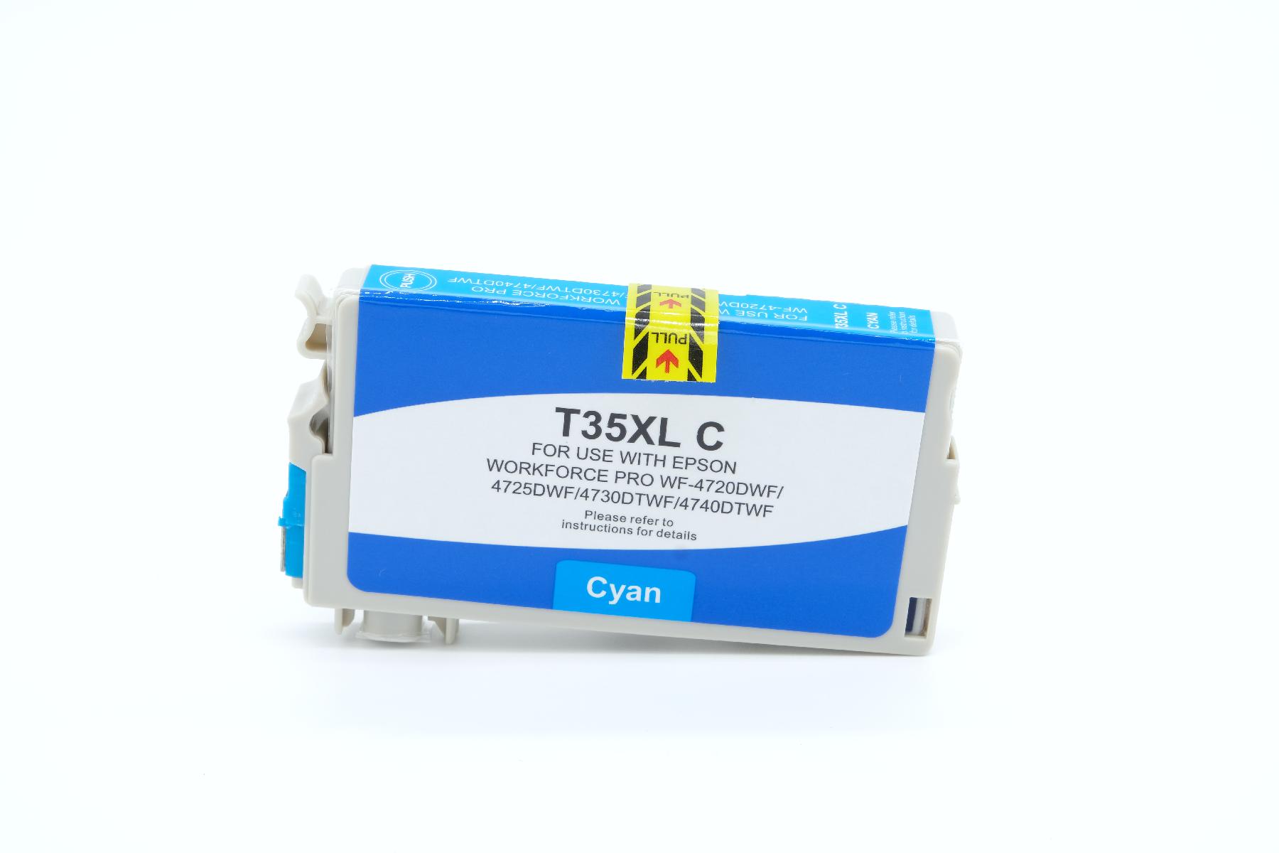 BULK T35XLC Alternativ Tinte Cyan für Epson / C13T35924010 / 1.900 Seiten