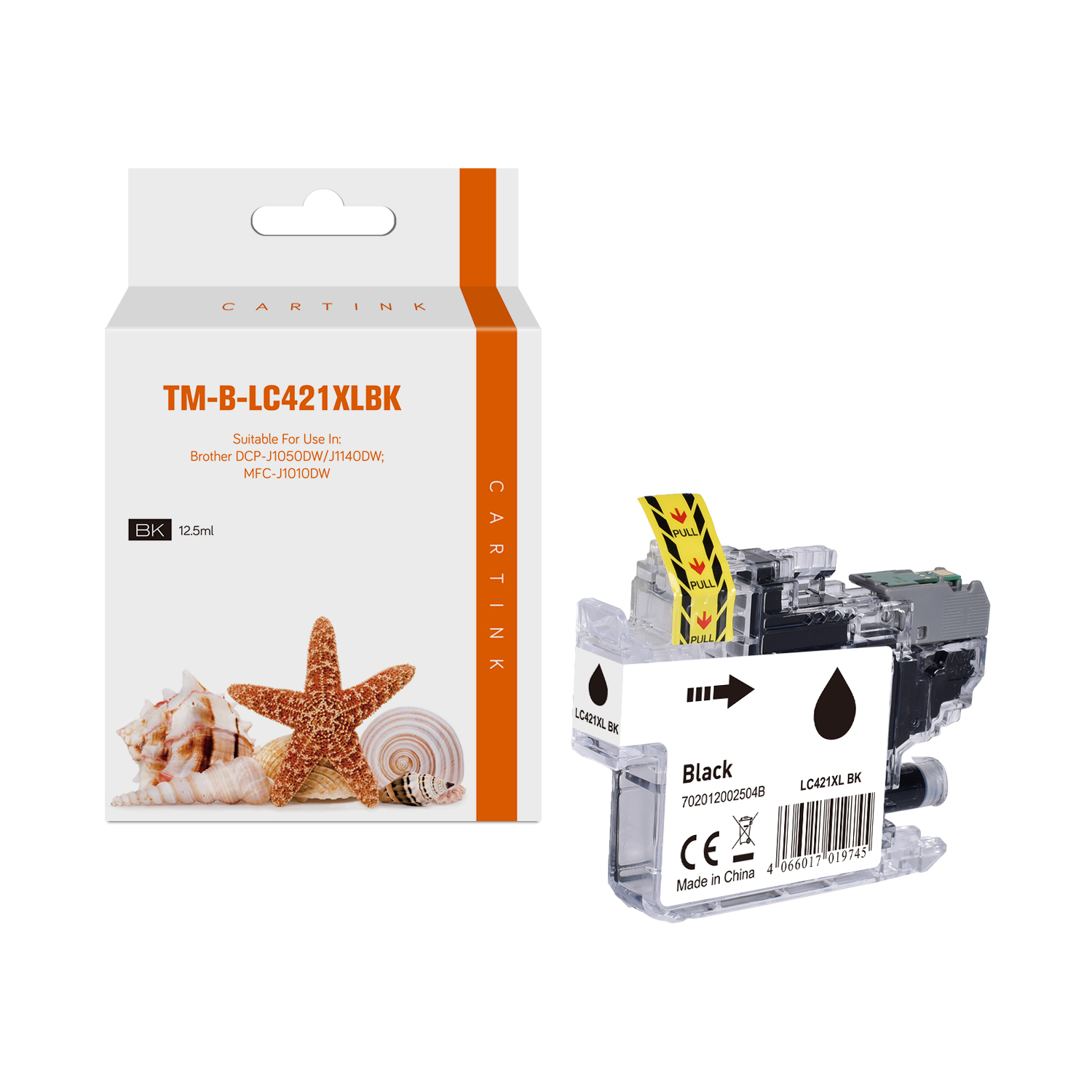Alternativ (Pigment) Tinte Black für Brother / LC421XLBK / 12,5ml