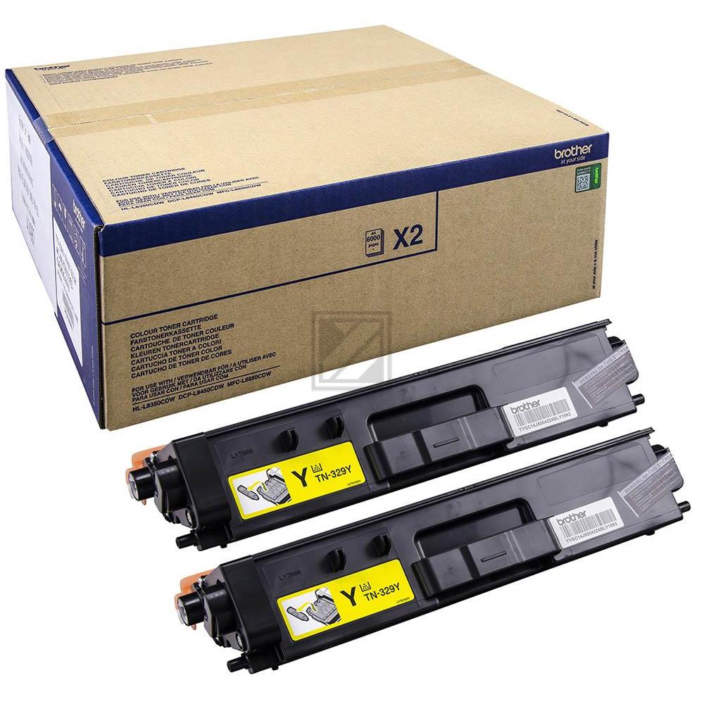 TN329YTWIN / gelb / original BROTHER Toner gelb / TN329YTWIN / 6000 S.