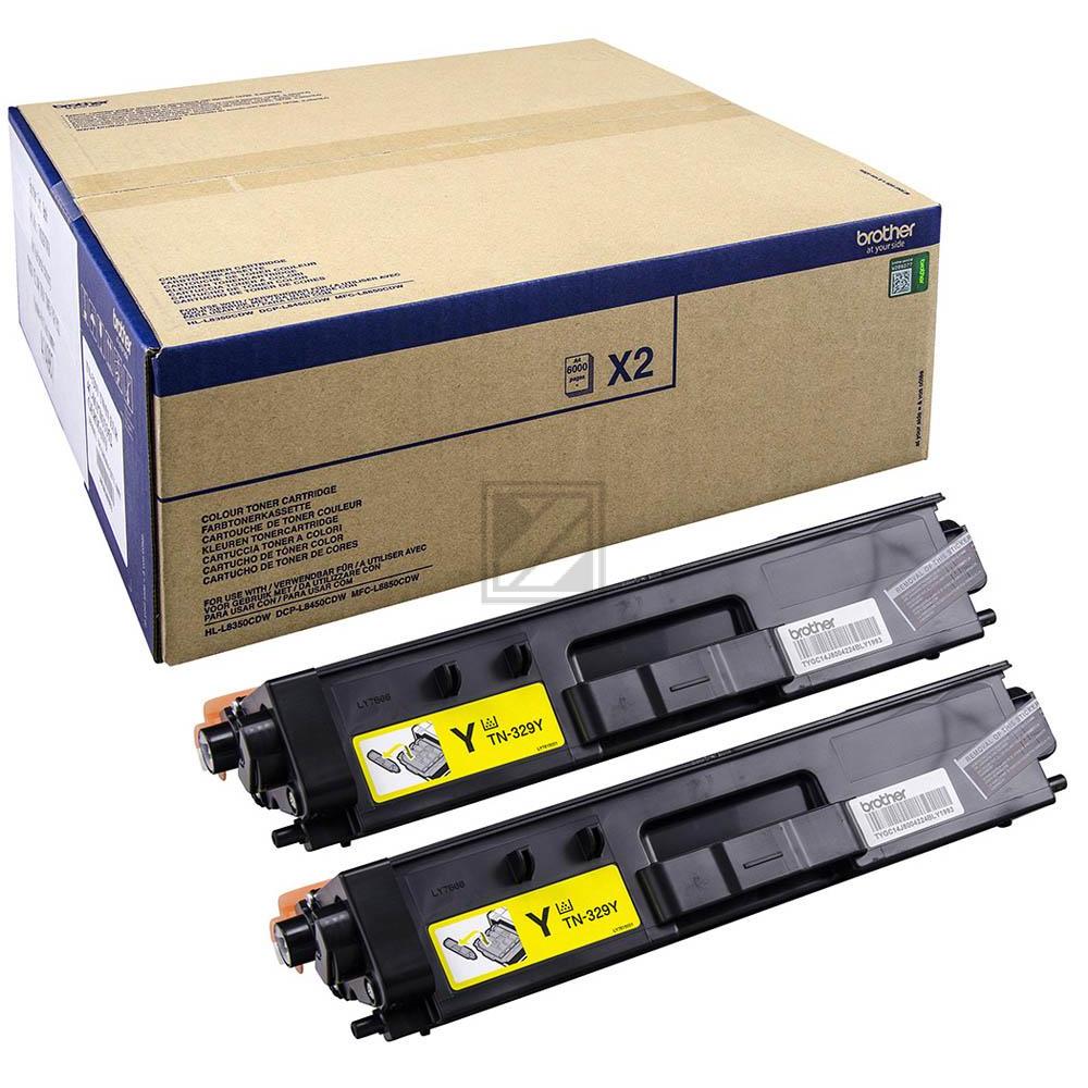 TN329 Y TWIN / original / Toner yellow / TN329YTWIN // 6.000 Seiten