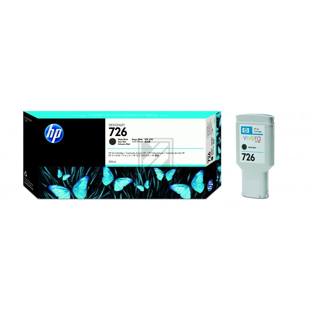 CH575A // 726 / schwarz / original HP Tintenpatrone schwarz matt / CH575A / 300.00 ml