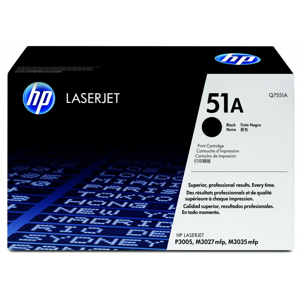 Q7551A // Black // original // Toner f. HP P3005/M / Q7551A / 6.500 Seiten