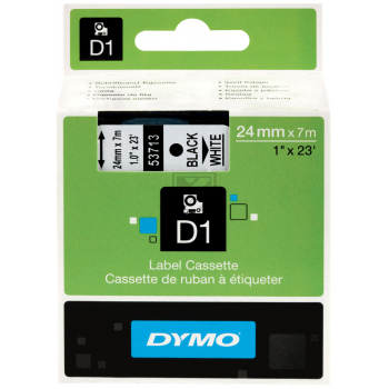 53713 // S0720930 / schwarz / original DYMO DirectLabelEtiketten / 53713