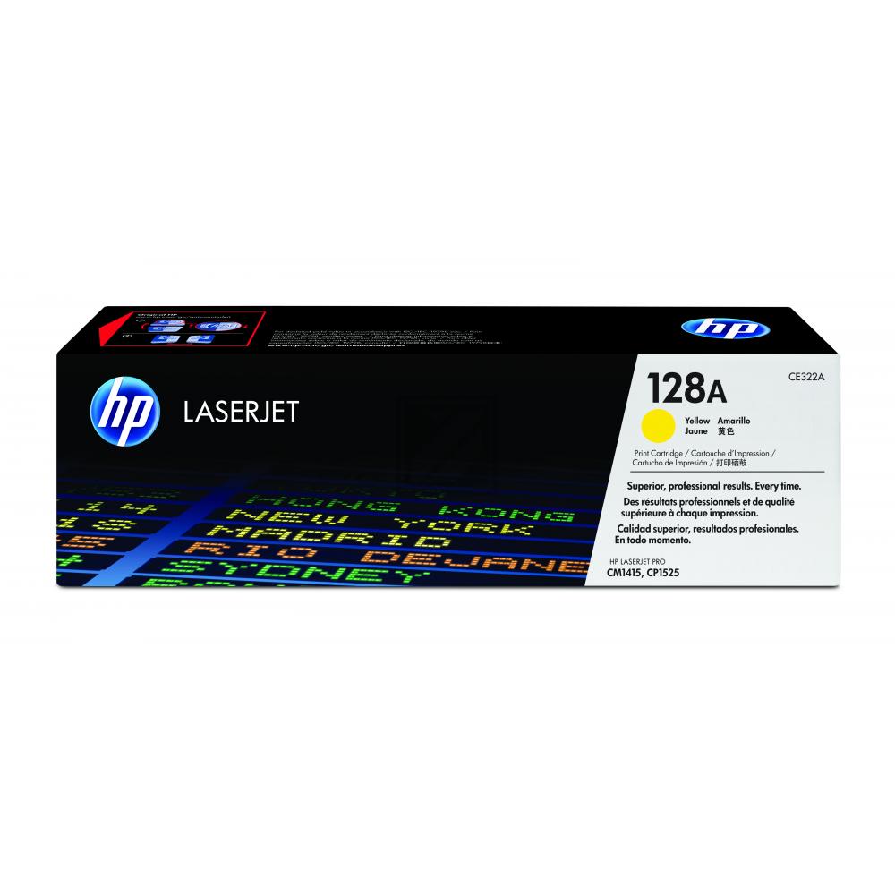 CE322A /128A Original Toner Yellow  fur HP / 128A Y/ CE322A / 1.300 Seiten