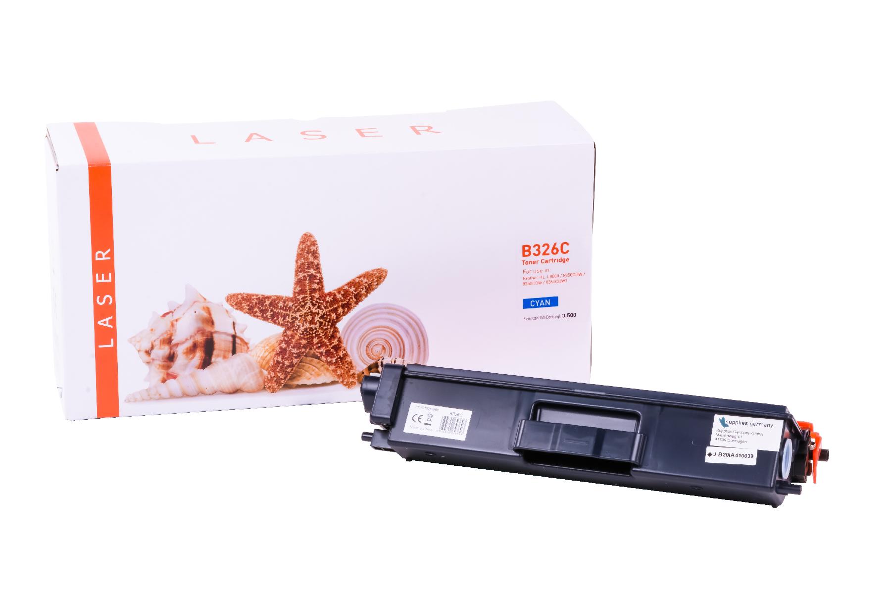 Alternativ Toner Cyan für Brother / TN326C / 3.500 Seiten