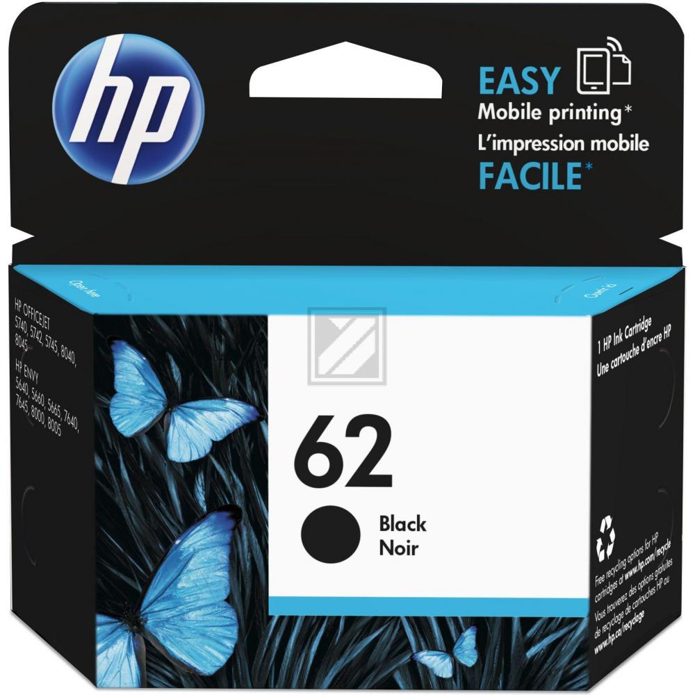C2P04AE // 62 / schwarz / original HP Druckkopfpatrone schwarz / C2P04AE / 200 S.