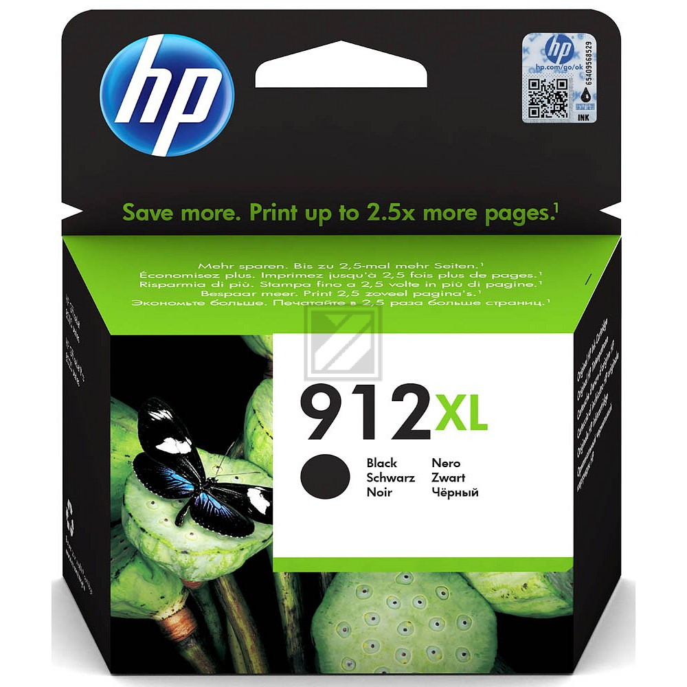 3YL84AE // 912XL / schwarz / original HP Tintenpatrone schwarz / 3YL84AE / 825 S. / 21.70 ml