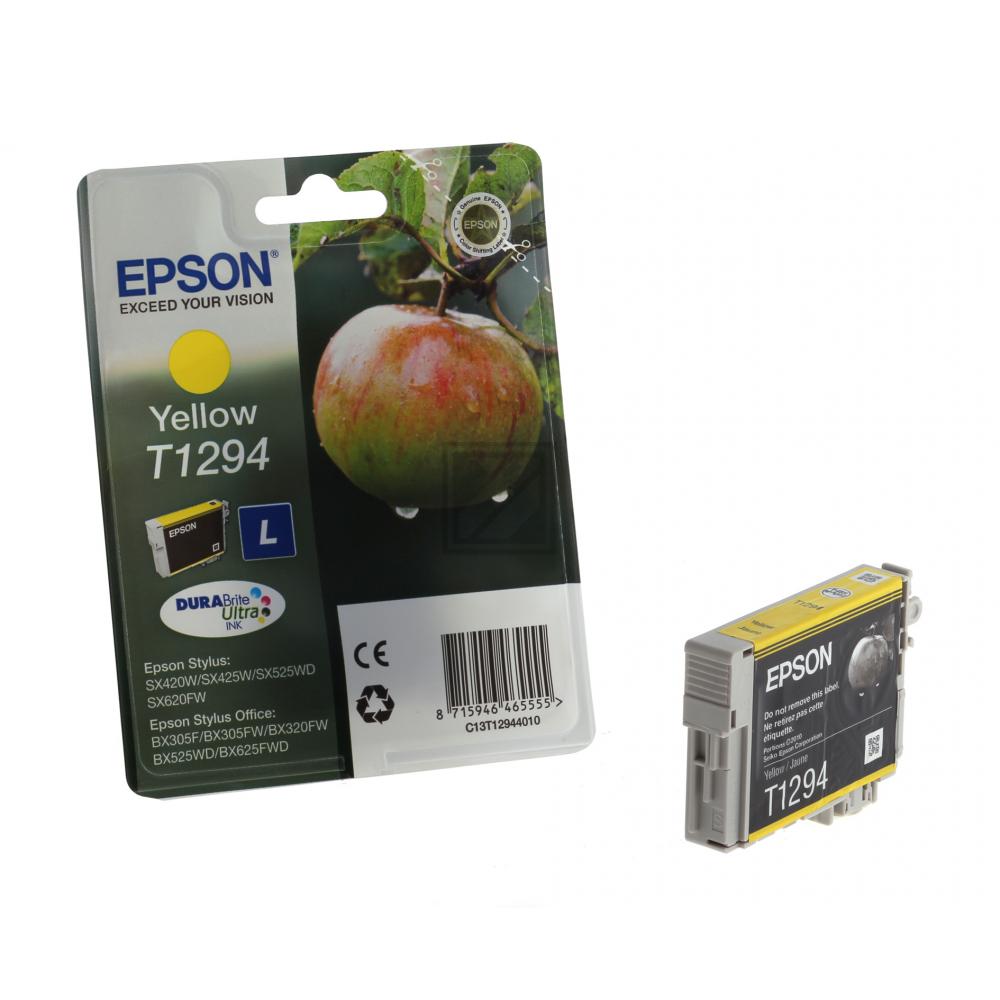 C13T12944012 // T1294 / gelb / original EPSON Tintenpatrone gelb / C13T12944012 / 515 S. / 7.00 ml