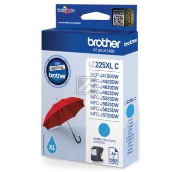 LC225XLC / cyan / original BROTHER Tintenpatrone cyan / LC225XLC / 1200 S. / 11.80 ml