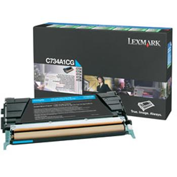 C734A1CG / cyan / original LEXMARK Toner cyan / C734A1CG / 6000 S.