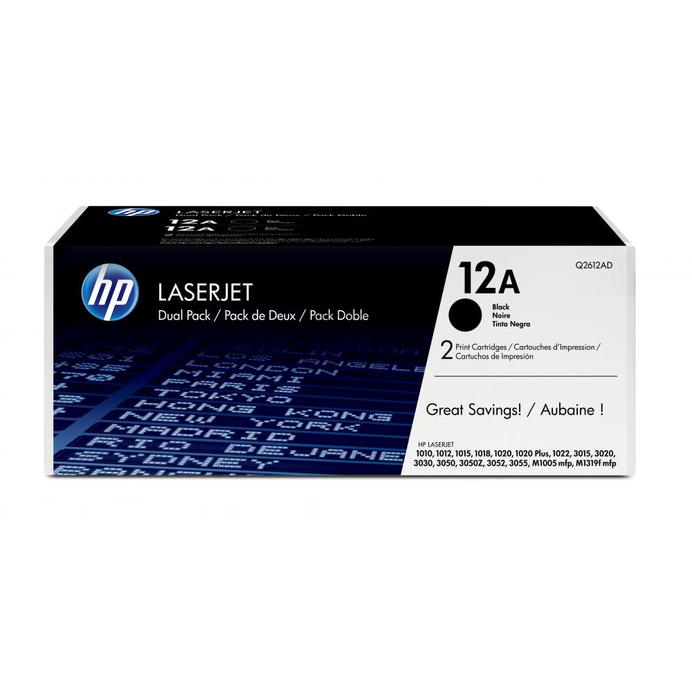 Q2612AD/12A DOPPELPACK Original Toner Black für HP / Q2612AD /2x 2.000 Seiten