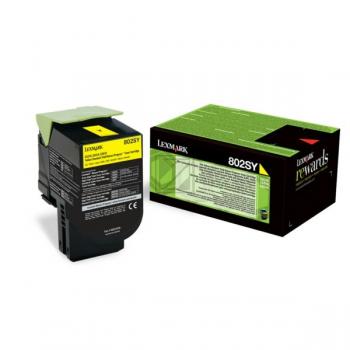 80C2SYE // 802SY / original LEXMARK Toner gelb / 80C2SYE / 2000 S.