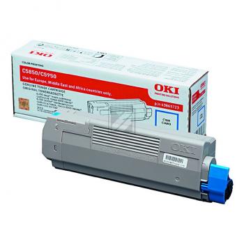 43865723 / cyan / original OKI Toner cyan / 43865723 / 6000 S.