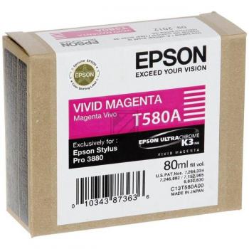 C13T580A00 // T580A / magenta / original EPSON Tintenpatrone magenta / C13T580A00 / 80.00 ml