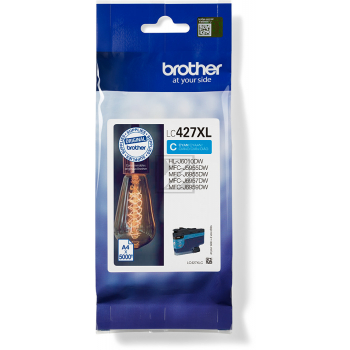 LC427XLC / cyan / original BROTHER Tintenpatrone cyan / LC427XLC / 5000 S.