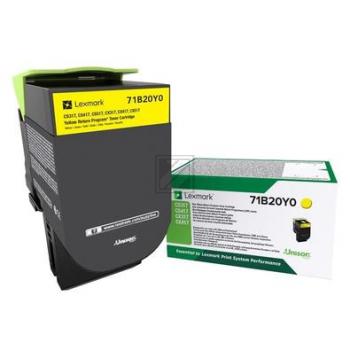 71B20Y0 / original LEXMARK Toner gelb / 71B20Y0 / 2300 S.