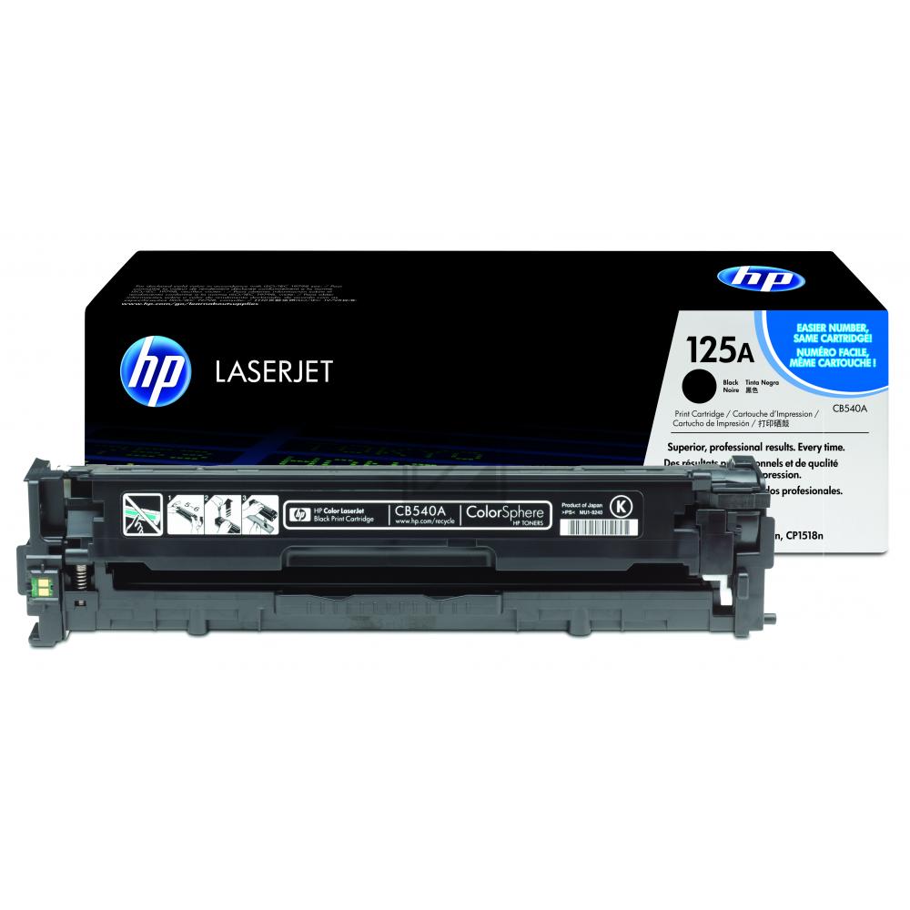 CB540A // 125A / schwarz / original HP Toner schwarz / CB540A / 2200 S.