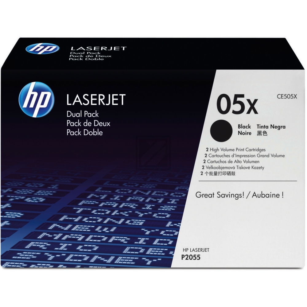 CE505XD // 05XD / schwarz / original HP Toner schwarz / CE505XD / 6500 S.