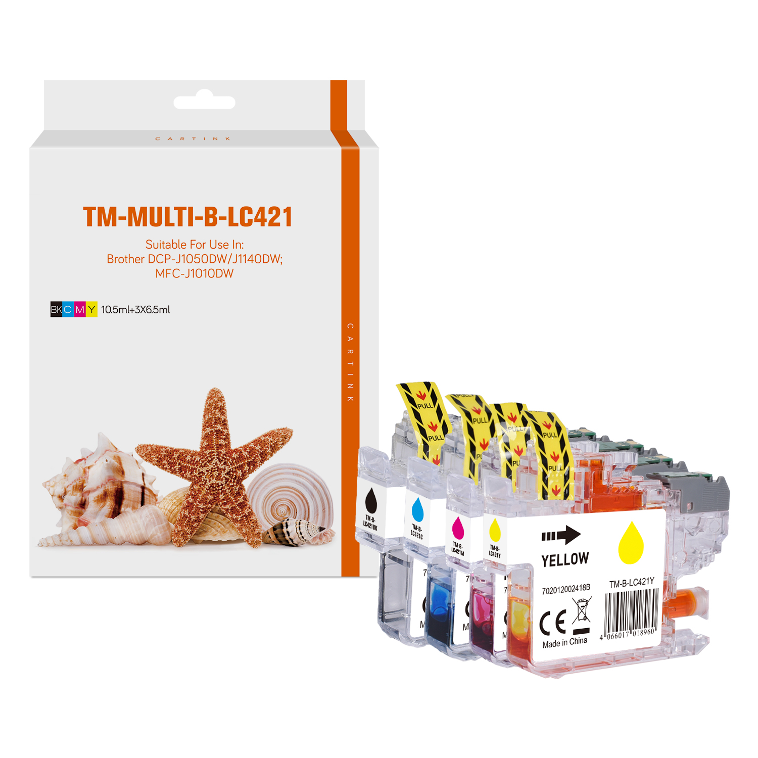 Alternativ Tinte für Brother  / LC421VAL / BK10,5ml / C,M,Y6,5ml