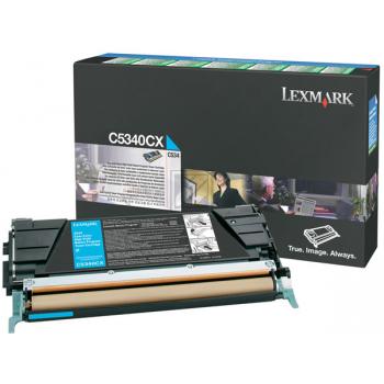 C5340CX / cyan / original LEXMARK Toner cyan / C5340CX / 7000 S.