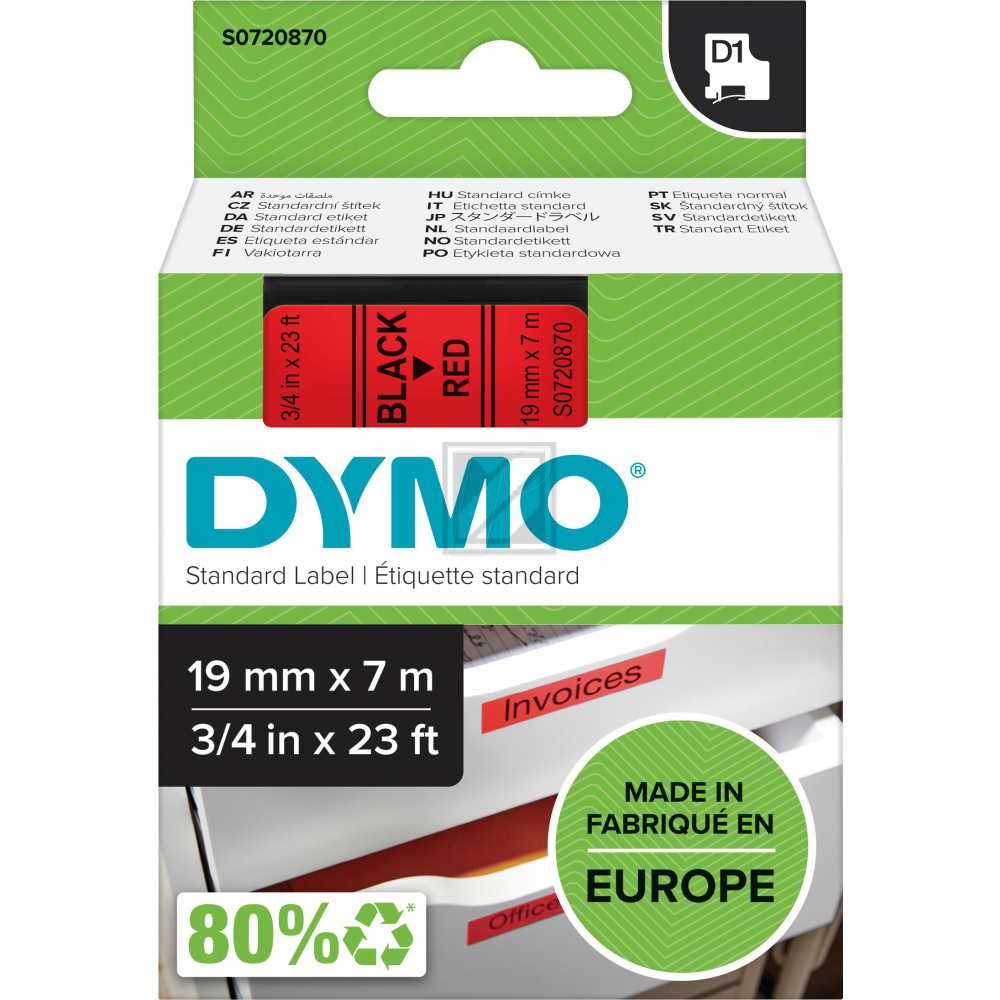 45807 // S0720870 / schwarz / original DYMO DirectLabelEtiketten / 45807