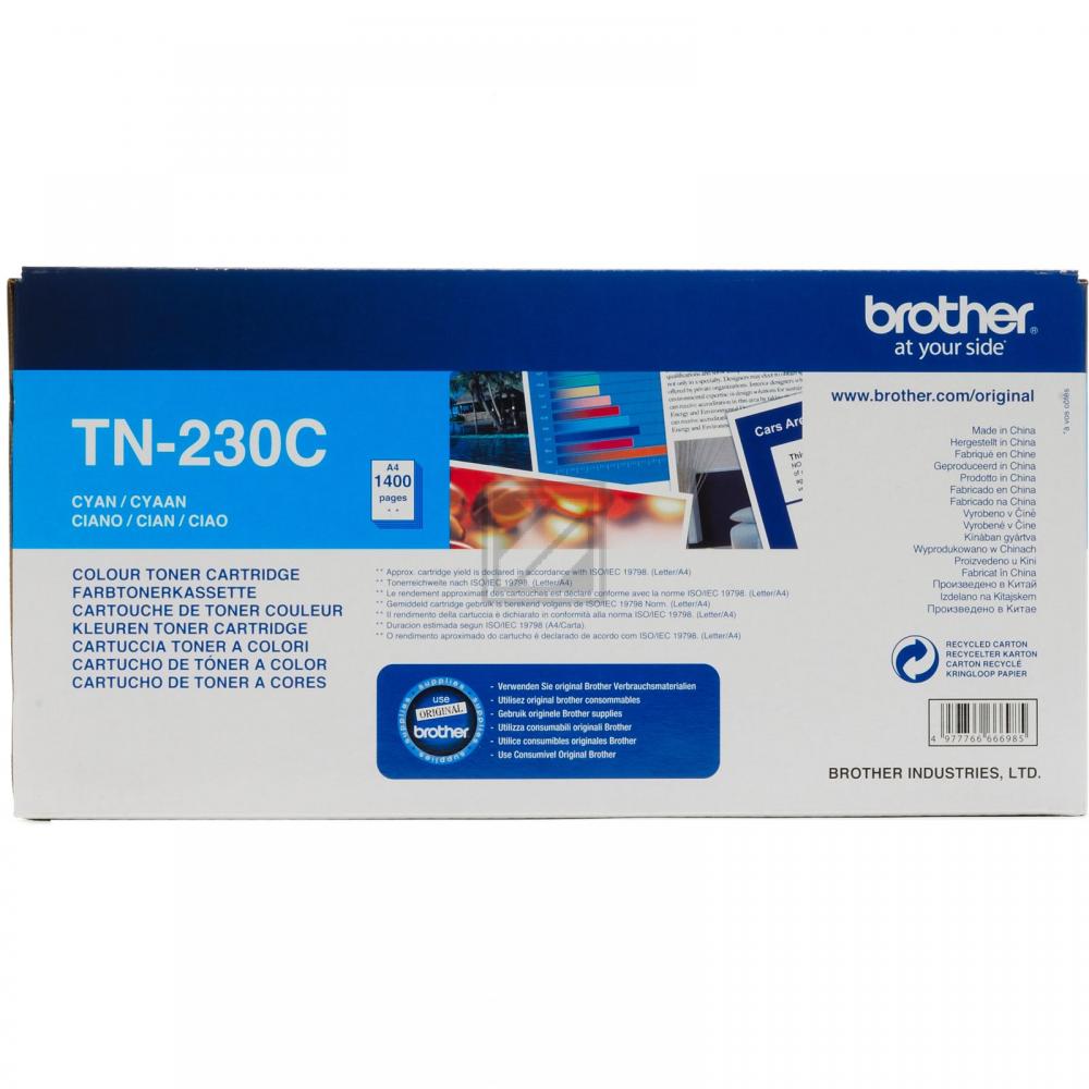 TN230C / cyan / original BROTHER Toner cyan / TN230C / 1400 S.