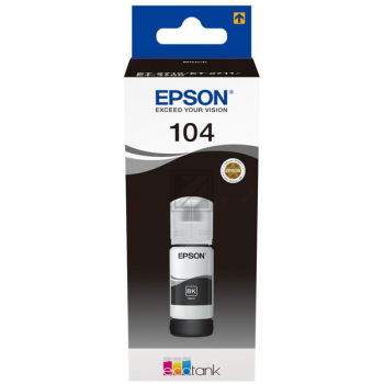 C13T00P140 // 104 / original EPSON Tintenflasche schwarz / C13T00P140 / 4500 S. / 65.00 ml