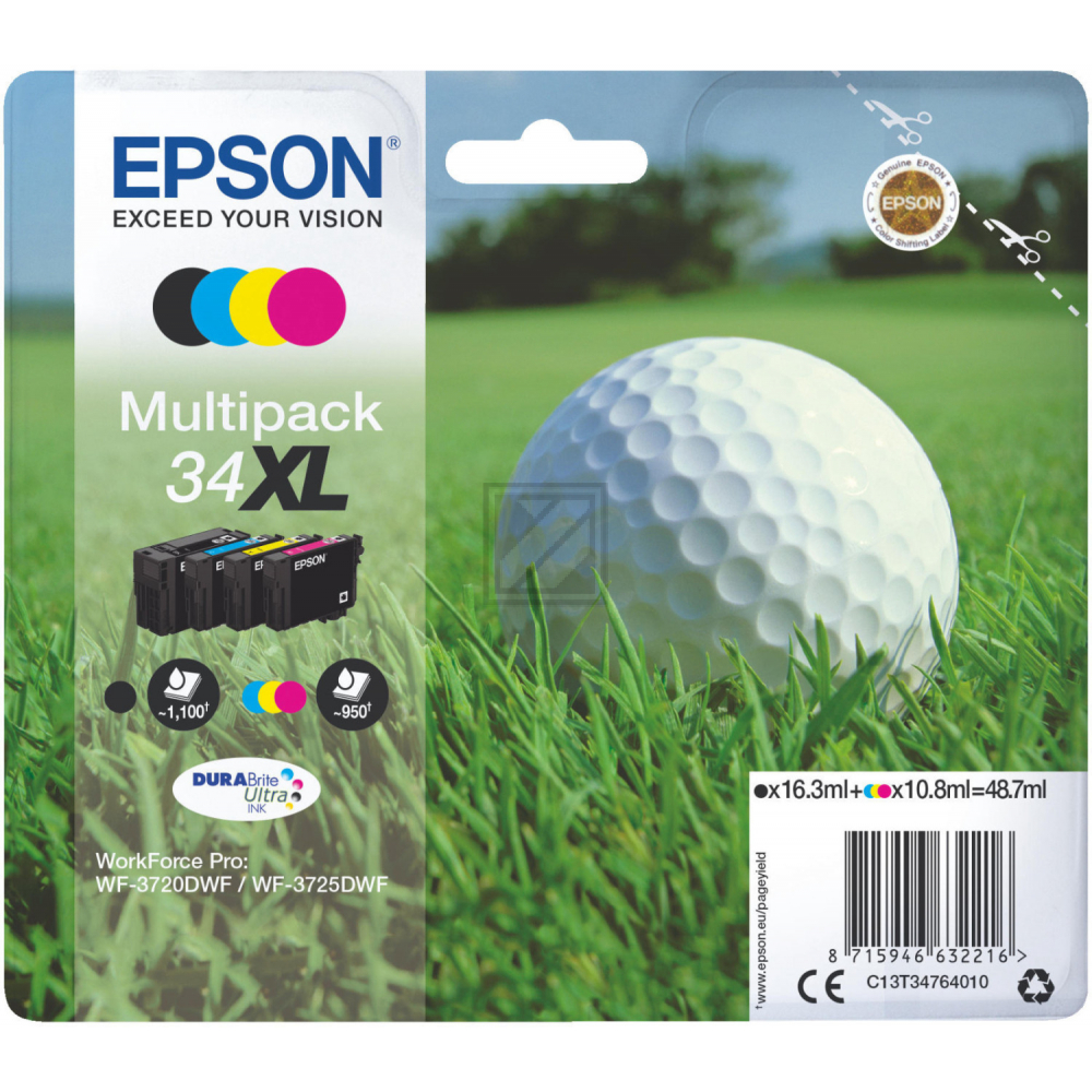 C13T34764010 // 34XL / original EPSON Tintenpatrone MultiPack / C13T34764010