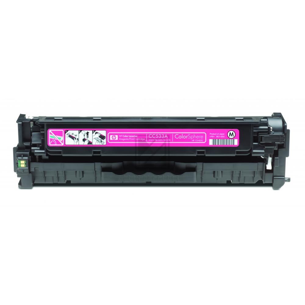 CC533A // 304A / magenta / original HP Toner magenta / CC533A / 2800 S.
