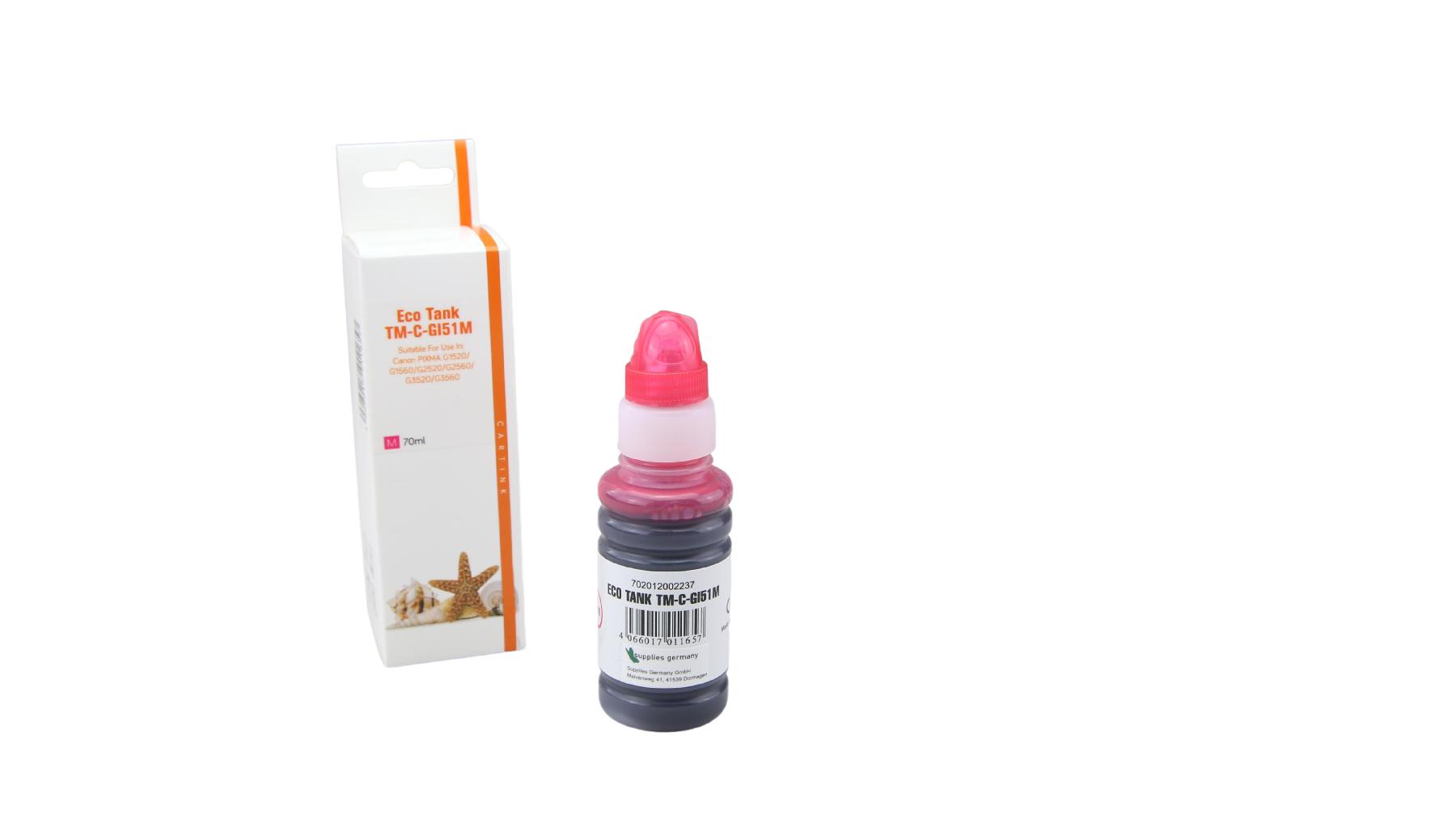 Alternativ GI51M Eco Tank Nachfüllflasche Magenta für Canon / 4547C001 / 70ml