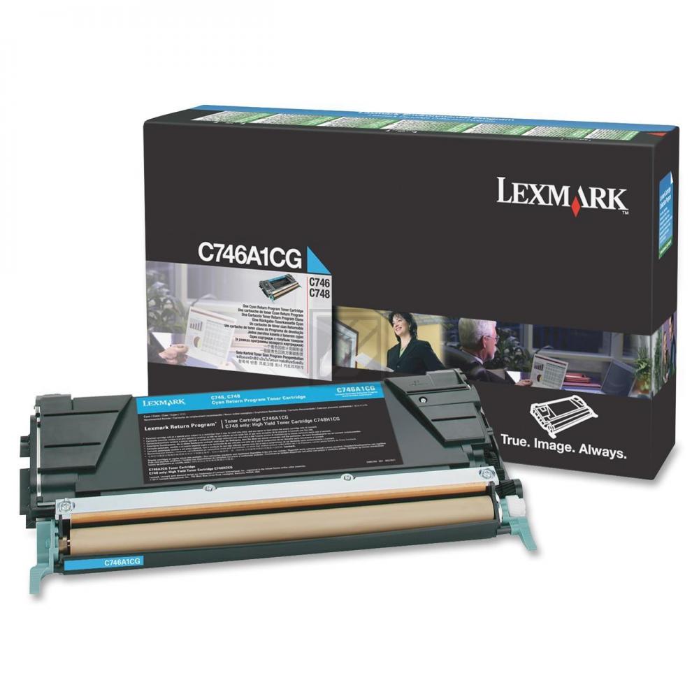 C746A1CG / cyan / original LEXMARK Toner cyan / C746A1CG / 7000 S.