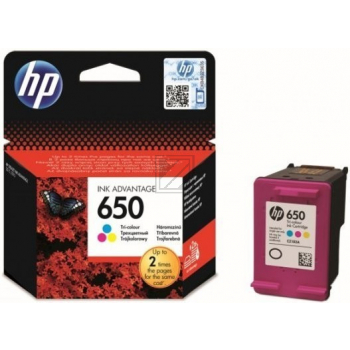 CZ102AE // 650 / original HP Druckkopfpatrone color / CZ102AE / 200 S.