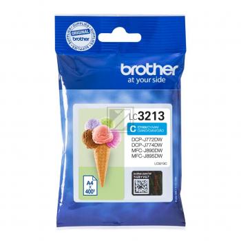 LC3213C / cyan / original BROTHER Tintenpatrone cyan / LC3213C / 400 S.