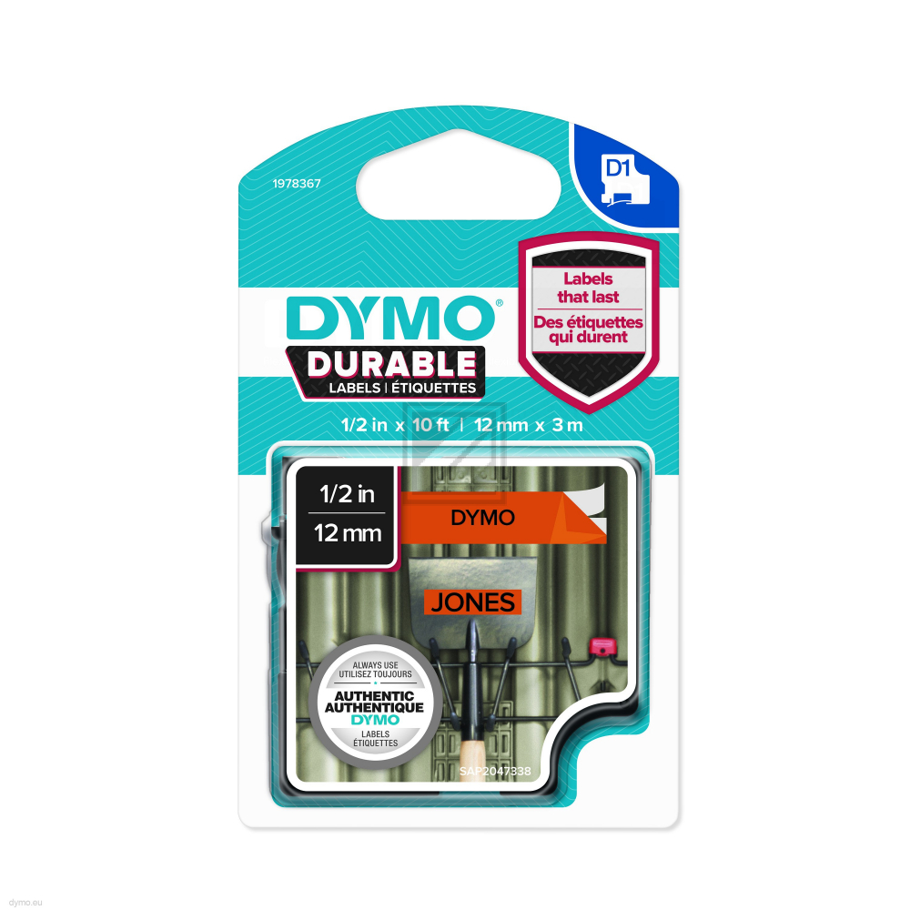 1978367 / schwarz / original DYMO DirectLabelEtiketten / 1978367