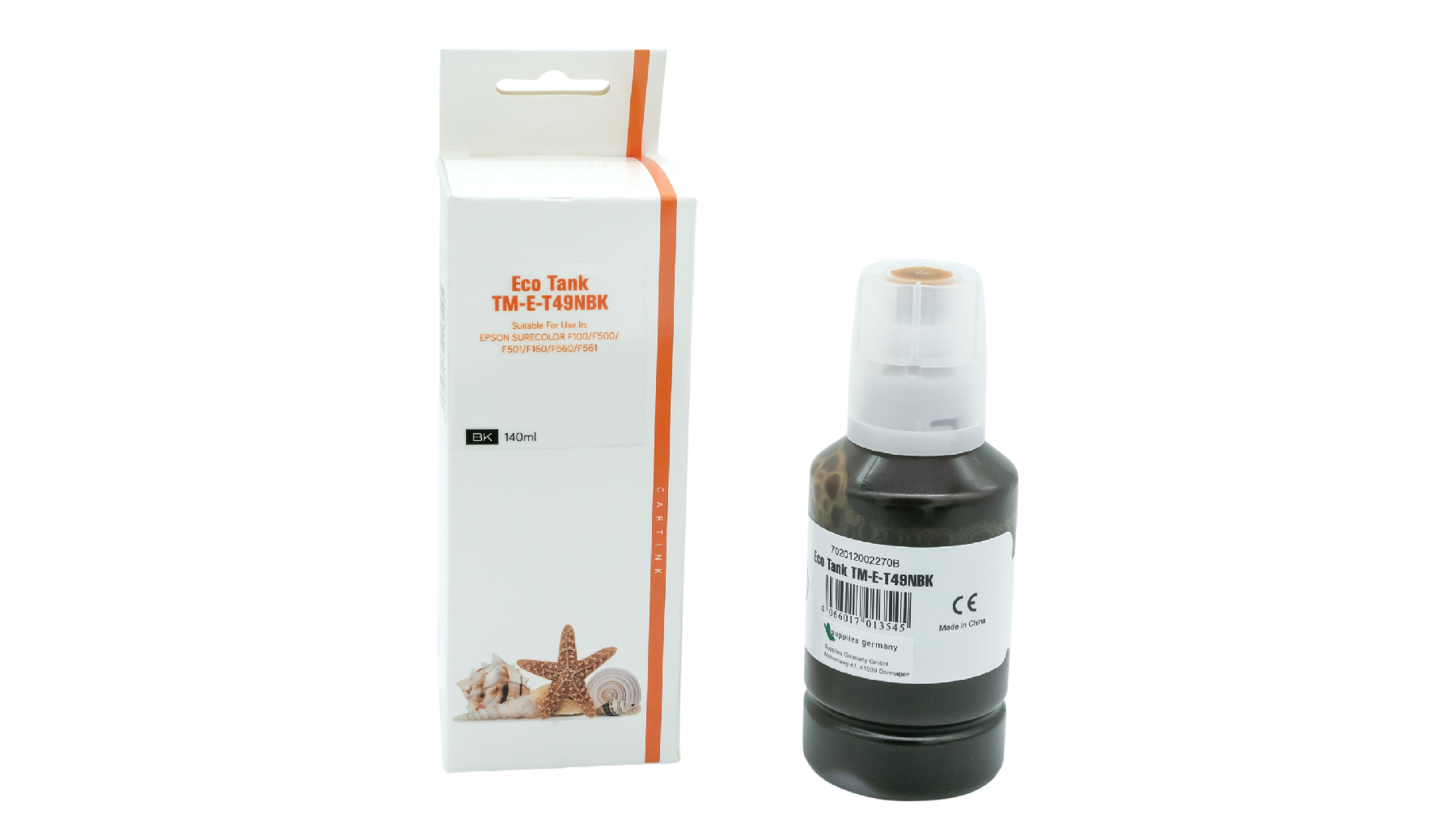 Alternativ T49NBK Eco Tank Nachfüllflasche Black für Epson / C13T49N100 / 140ml