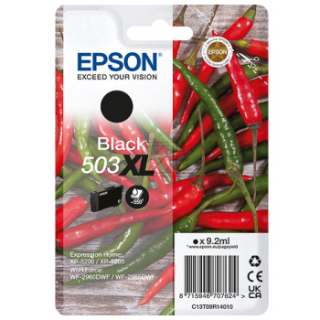 C13T09R14010 // 503XL / original EPSON Tintenpatrone schwarz / C13T09R14010 / 550 S. / 9.20 ml