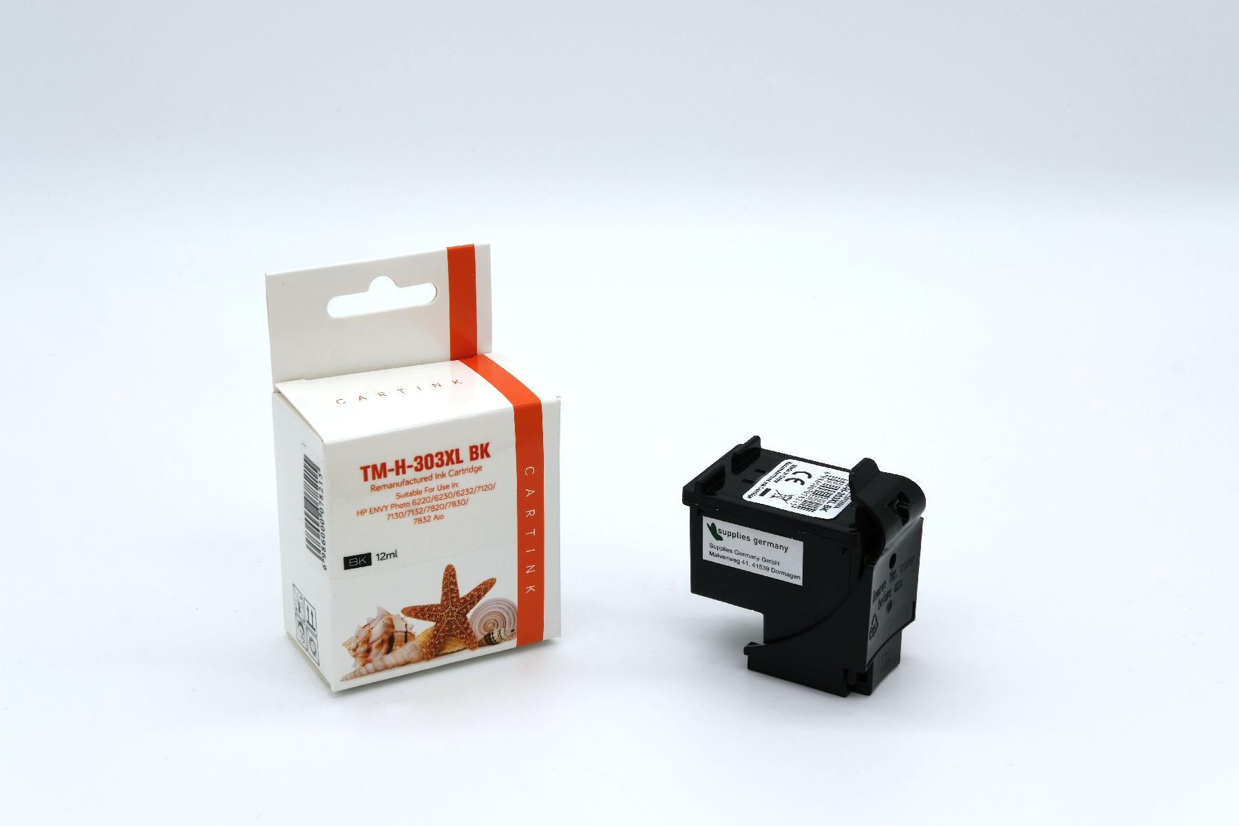 Refill Tinte Black für HP / T6N04AE / 12ml
