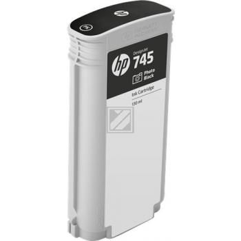 F9J98A // 745 / schwarz / original HP Tintenpatrone schwarz hell / F9J98A / 130.00 ml