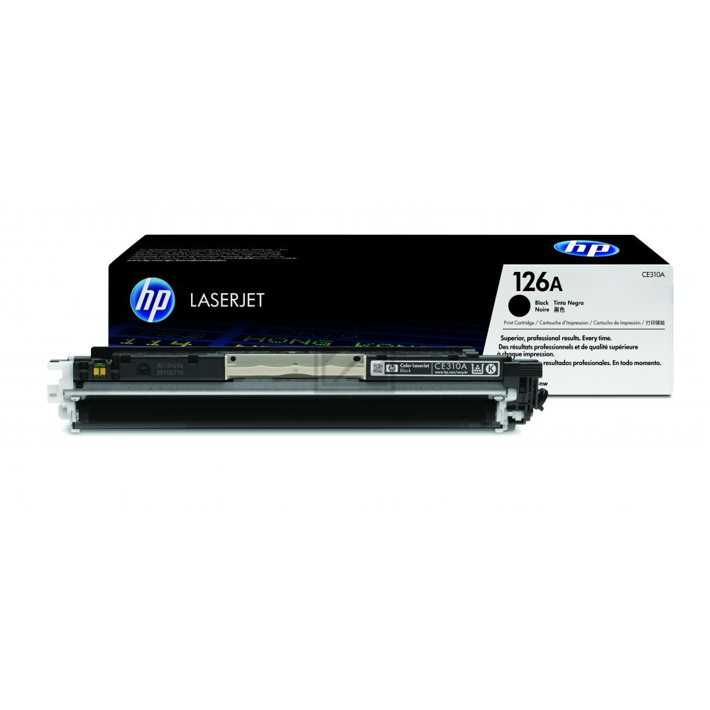 CE310A // 126A / schwarz / original HP Toner schwarz / CE310A / 1200 S.