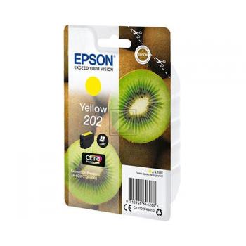 C13T02F44010 // 202 / original EPSON Tintenpatrone gelb / C13T02F44010 / 300 S. / 4.10 ml