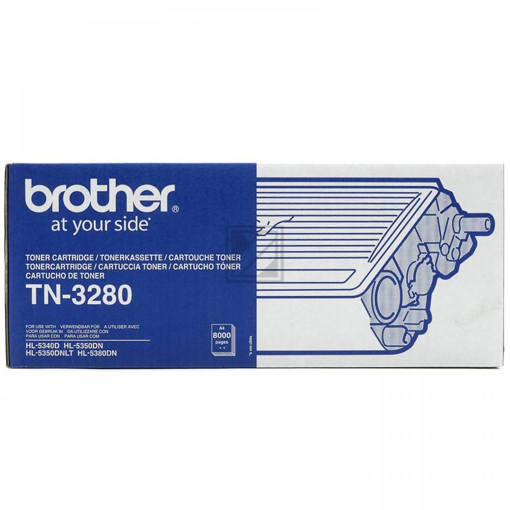 TN3280 / schwarz / original BROTHER Toner schwarz / TN3280 / 8000 S.