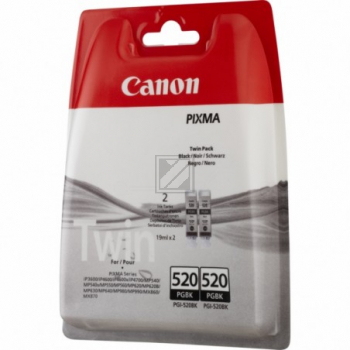 2932B012 // PGI520PGBK / schwarz / original CANON Doppelpack / 2932B012 / 324 S. / 19.00 ml