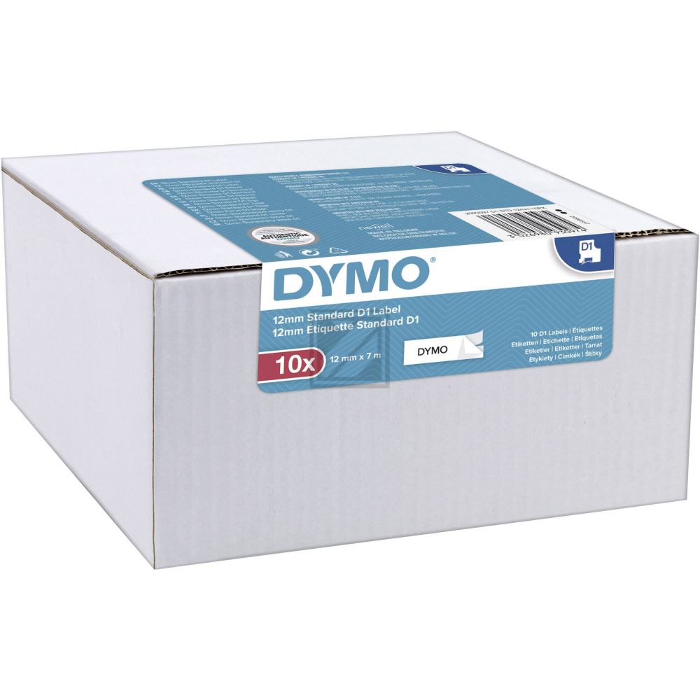 DYMO Beschriftungsbänder D1 schwarz auf wei 12 mm / 2093097