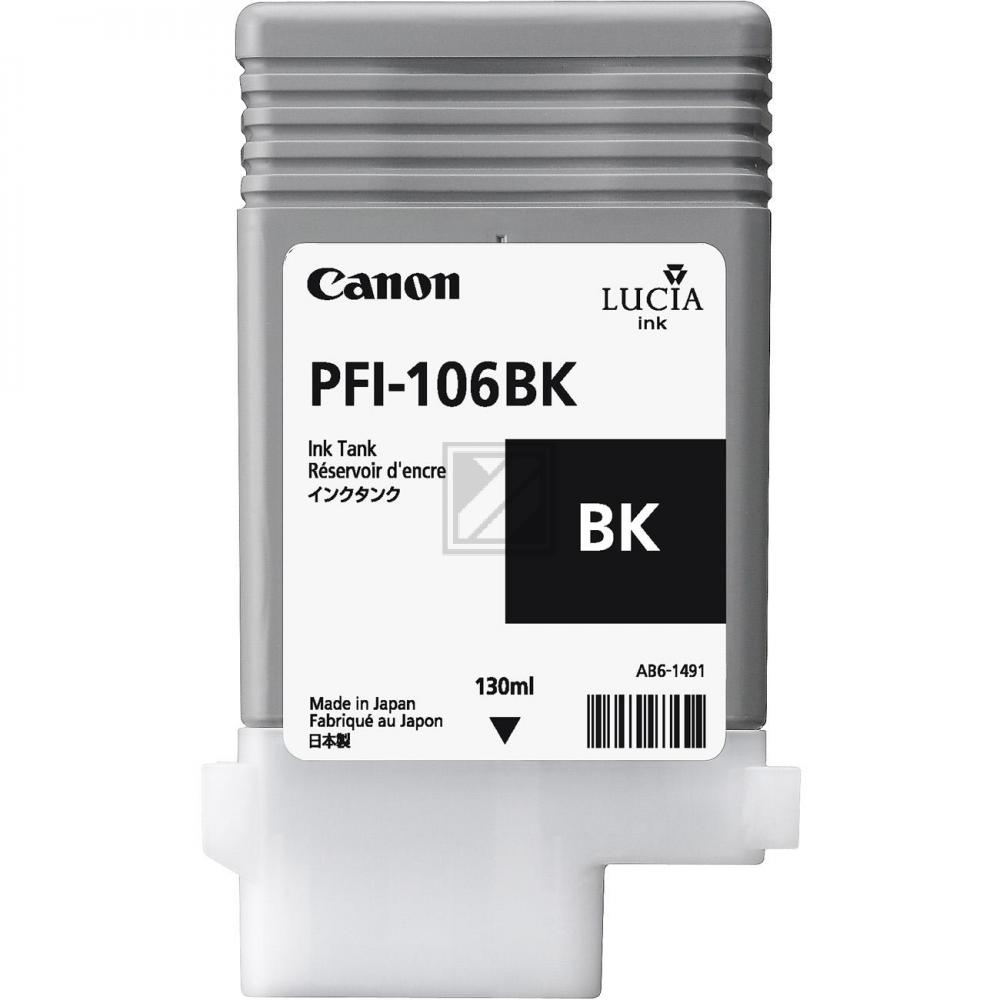 6621B001 // PFI106BK / schwarz / original CANON Tintenpatrone schwarz / 6621B001 / 130.00 ml
