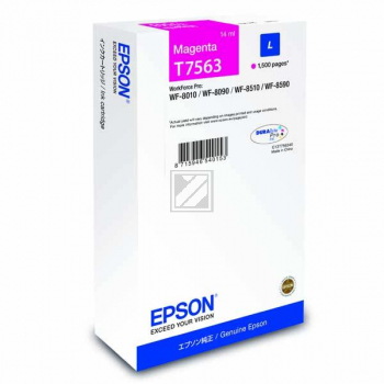 C13T75634N // T7563 / magenta / original EPSON Tintenpatrone magenta / C13T75634N / 1500 S. / 14.00 ml