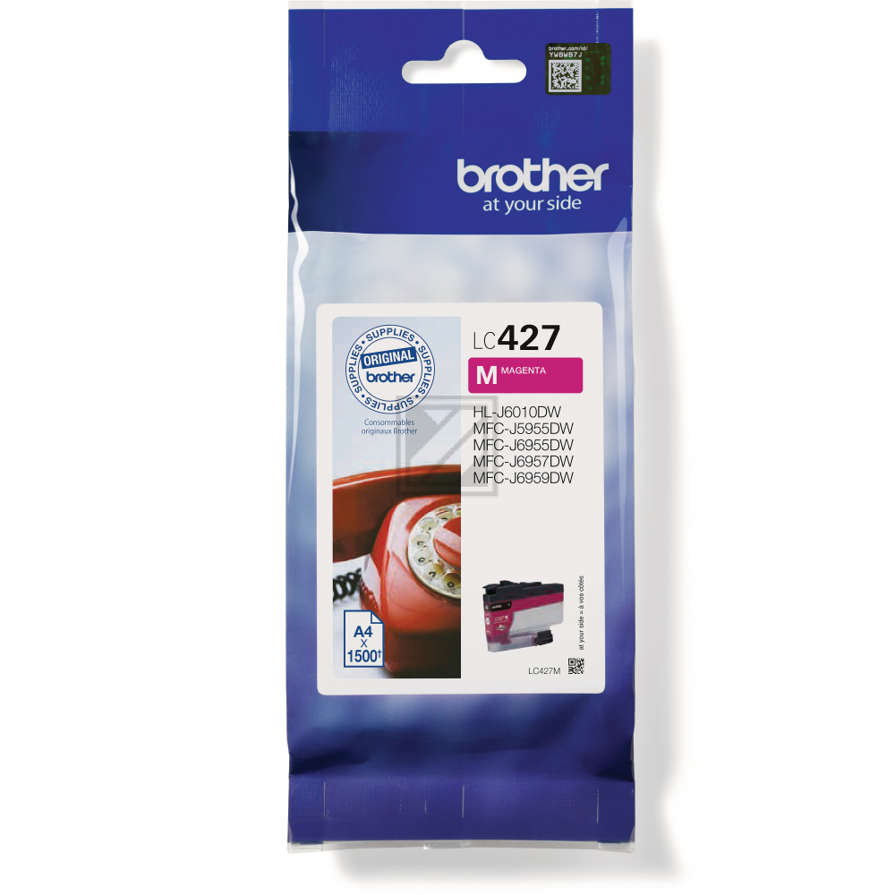 LC427M / magenta / original BROTHER Tintenpatrone magenta / LC427M / 1500 S.